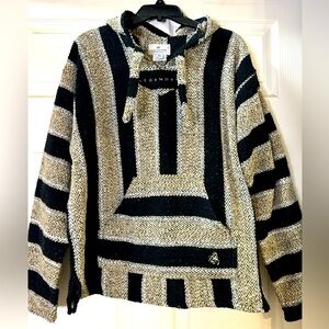 EUC Legendary Whitetails Black and Cream Boho Sweater‎ Size M